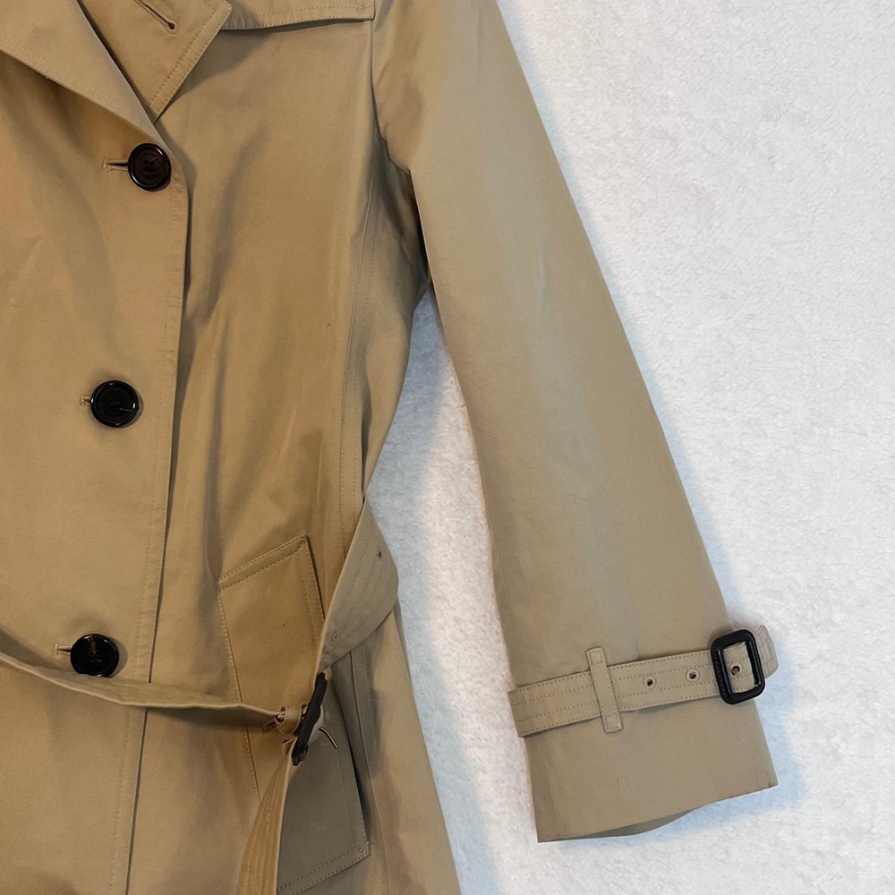 Burberry The Kensington Trench Coat Honey Beige Made in England Size 10 US - Picture 3 of 16